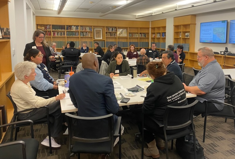ENLA partners coordinating post-earthquake food access plans during a tabletop exercise in Los Angeles