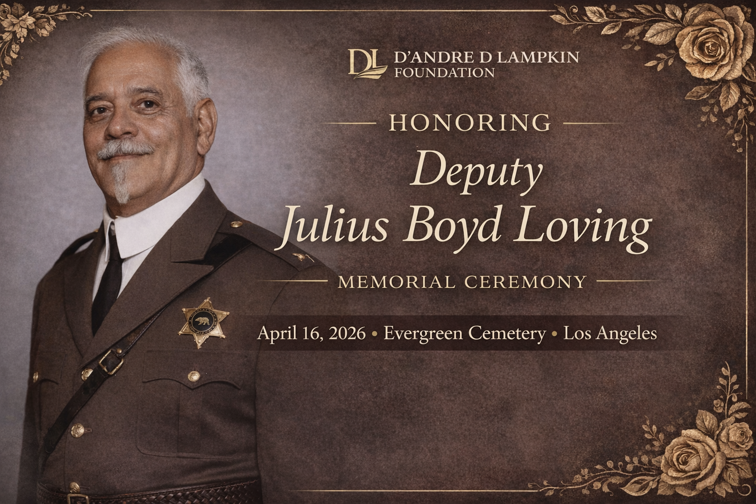 Memorial Ceremony Honoring Deputy Julius Boyd Loving: A Legacy of Service, Courage, and Firsts
