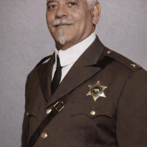 Deputy Julius Boyd Loving in uniform, Los Angeles County Sheriff’s Department, early 1900s