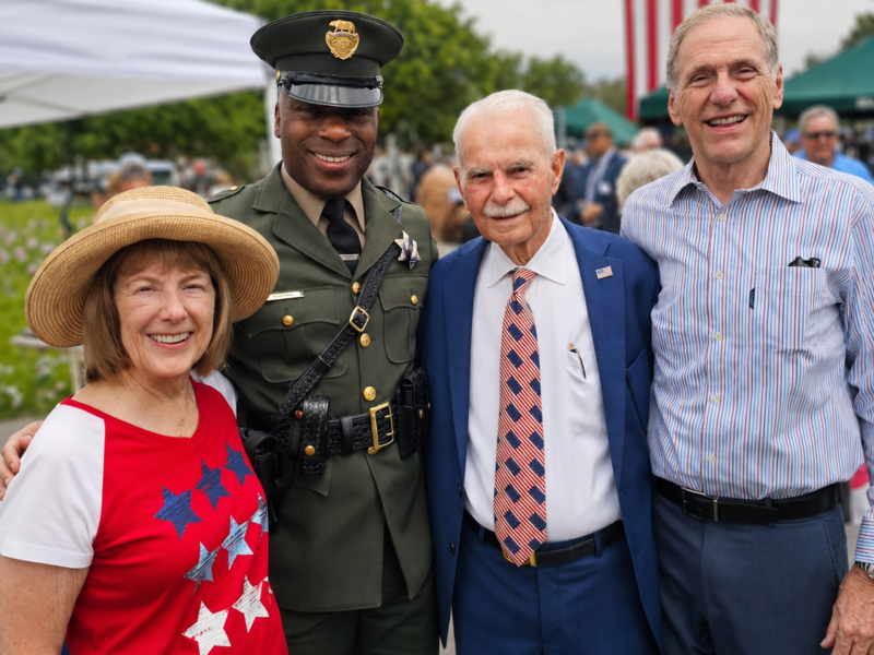 D’Andre D. Lampkin with civic leaders at a Memorial Day ceremony honoring the sacrifice behind our freedom.